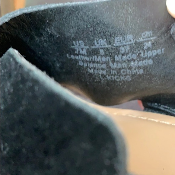 Franco Sarto Cork Heel Black Open Toe Size 7 - Picture 10 of 12